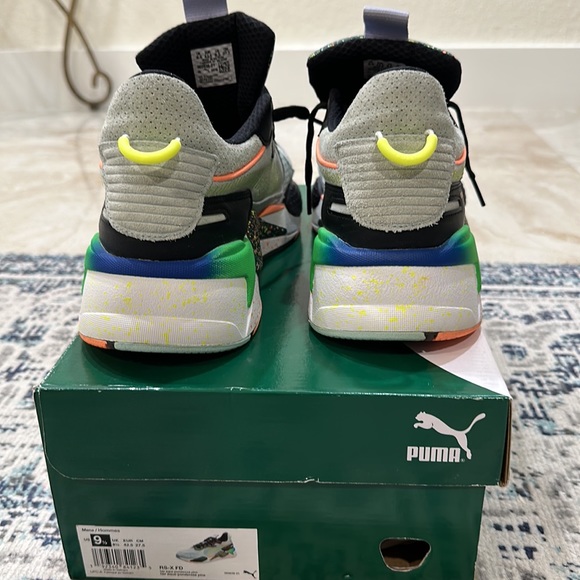 Puma Mens 9.5 RS-X FD Trophy Running Shoes-Fair Aqua/Ponderosa - Picture 4 of 8